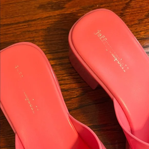 Jeffrey Campbell Hot Pink Mules - Picture 2 of 6